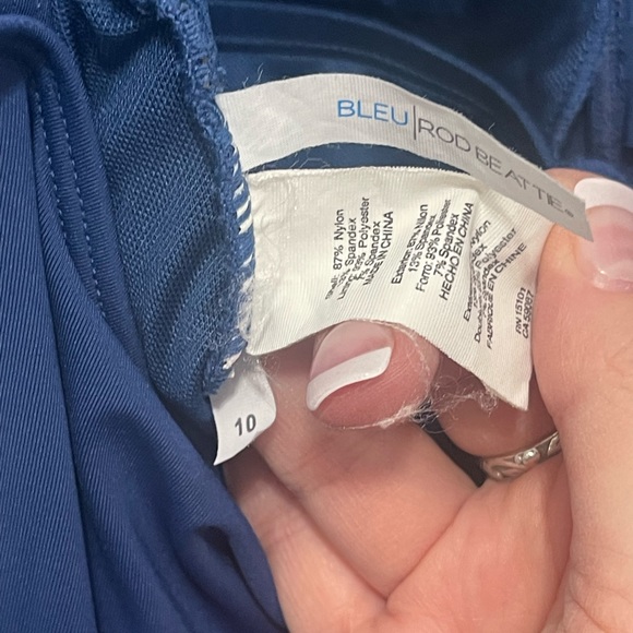 Bleu Rod Beattie one piece, bathing suit, navy blue size 10 like new - Picture 10 of 14